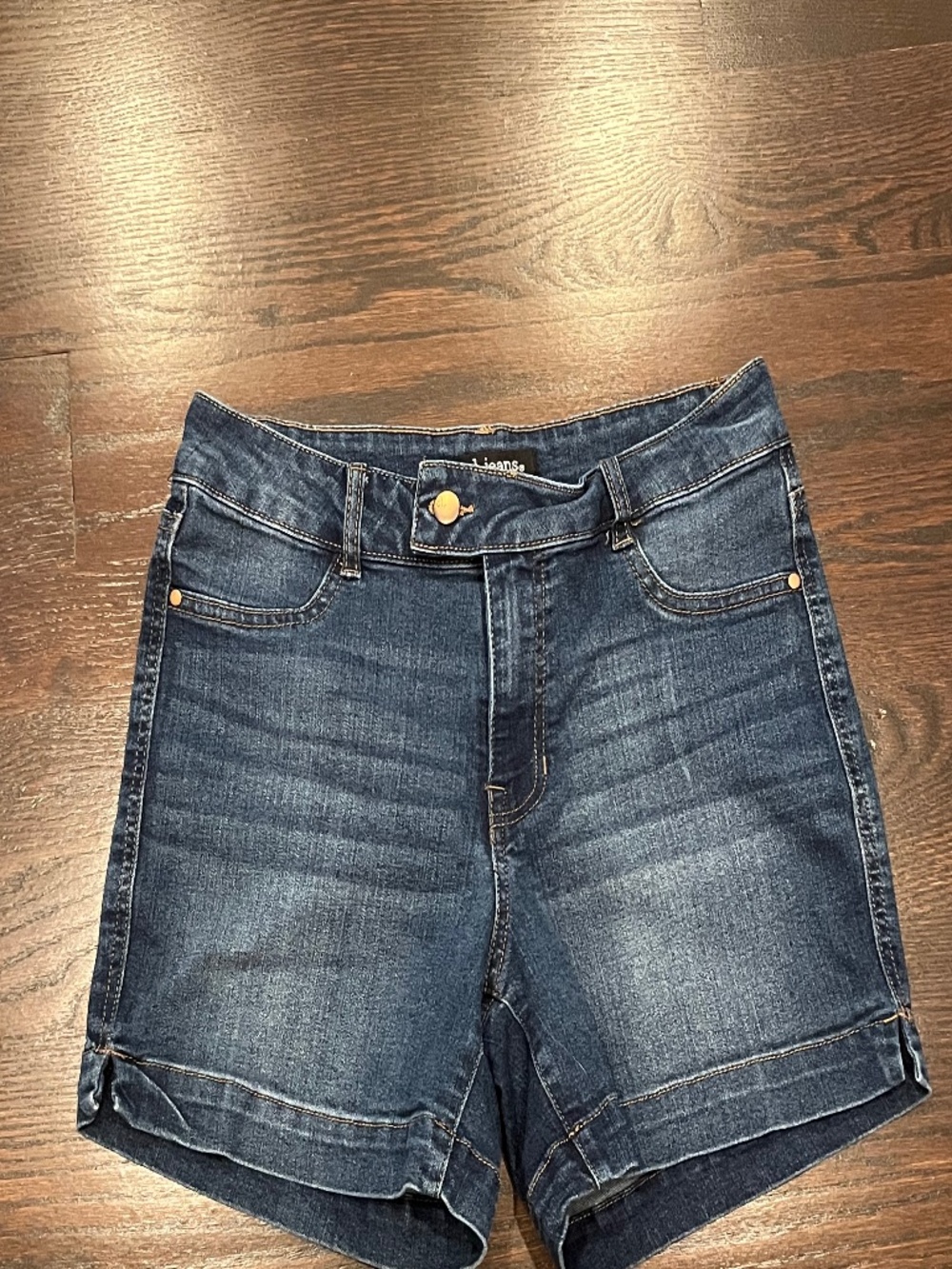 D. Jeans Denim Stretch High Rise Shorts 8
